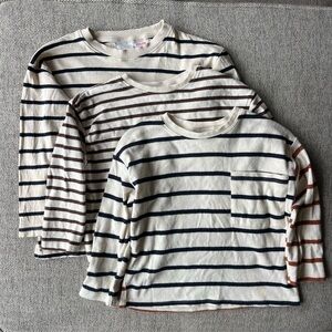 Zara Long Sleeve Striped Tees (bundle of 3) size 3-4 years 104cm